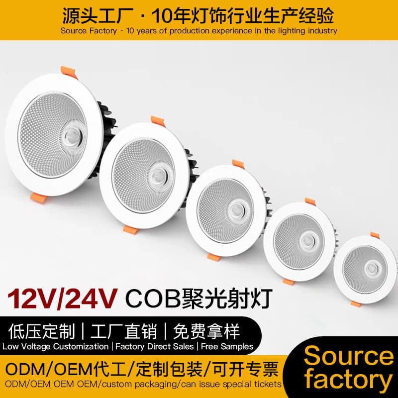 LED Low Voltage Downlight 12V 24V DC Recessed Spotlight Embedded LED Light for RV, Yacht, Boat