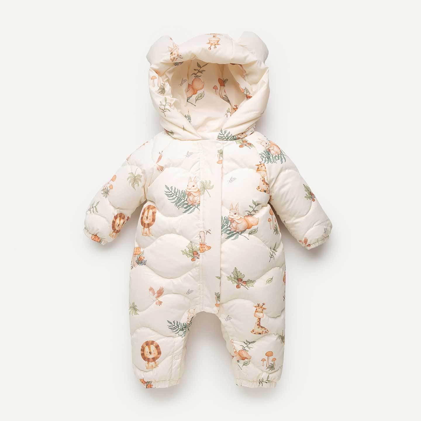 New Baby Down Jumpsuit Infant Winter Warm Outdoor Wear Creeper