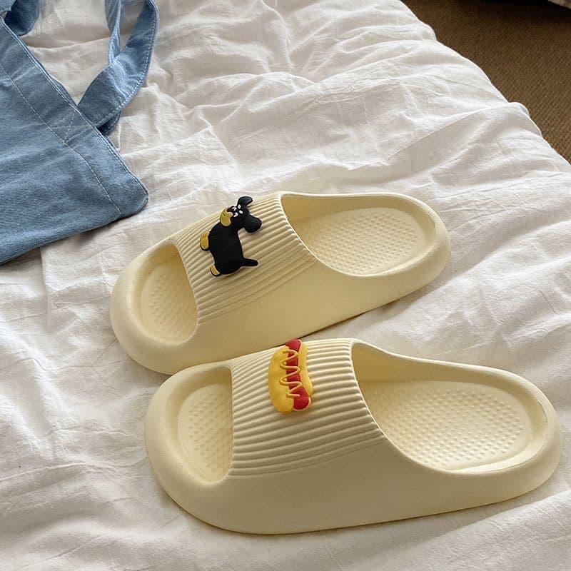 Cute Slippers Women 2024 New Student Dormitory Home Indoor Bath Non-Slip Supermarket Wholesale Soft Bottom Slippers