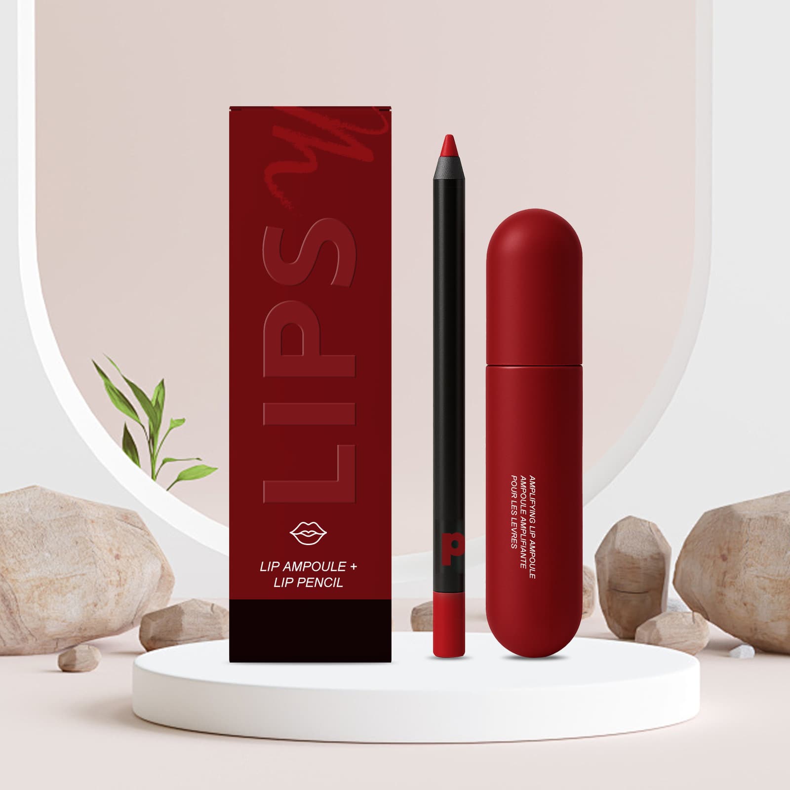 Lip Serum + Lip Liner: Moisturizing, Nourishing, Colorful, Natural Makeup Lip Cosmetics