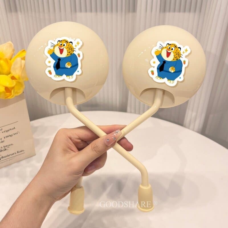 Electric Vehicle Convex Mirror HD Wide View Cartoon Animal City Chief Bogo Police Officer Electric Scooter Rearview Mirror Backup Mirror