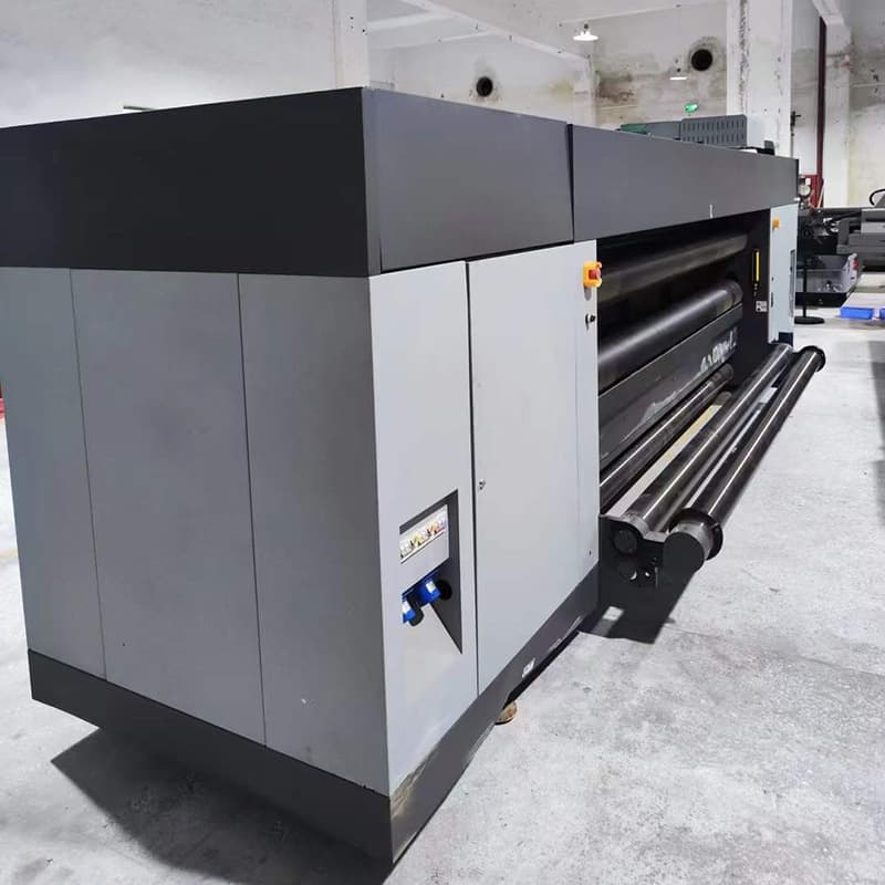 Second-hand Caishen heavy-duty 3.2-meter roll rubber roller machine equipped with Konica 1024I 7PL nozzle UV roll machine