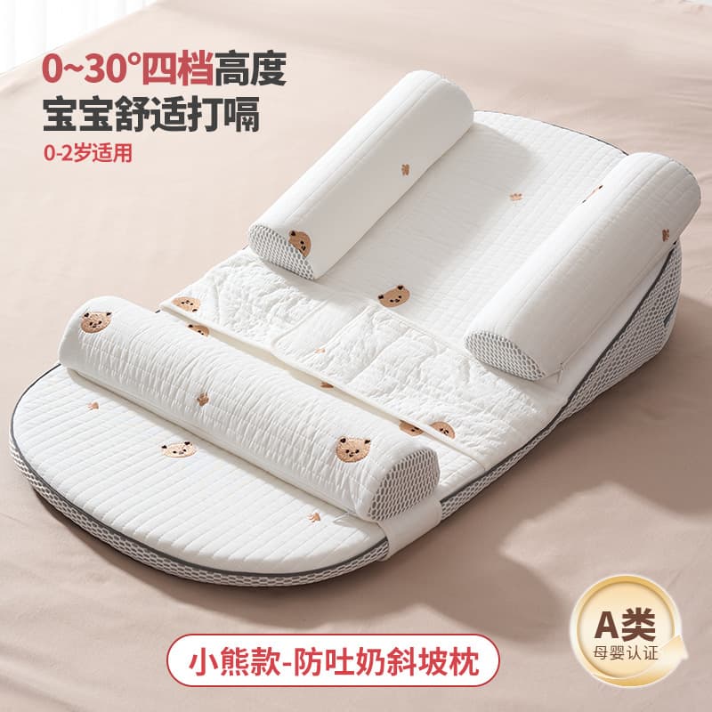 Adjustable baby breastfeeding pillow, baby bed-in-bed, anti-colic and anti-spit-up device.