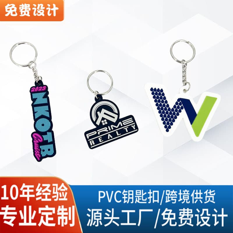 Factory Direct Creative PVC Keychain Custom 2D 3D Logo Soft Rubber Keychain Promotional Gift
