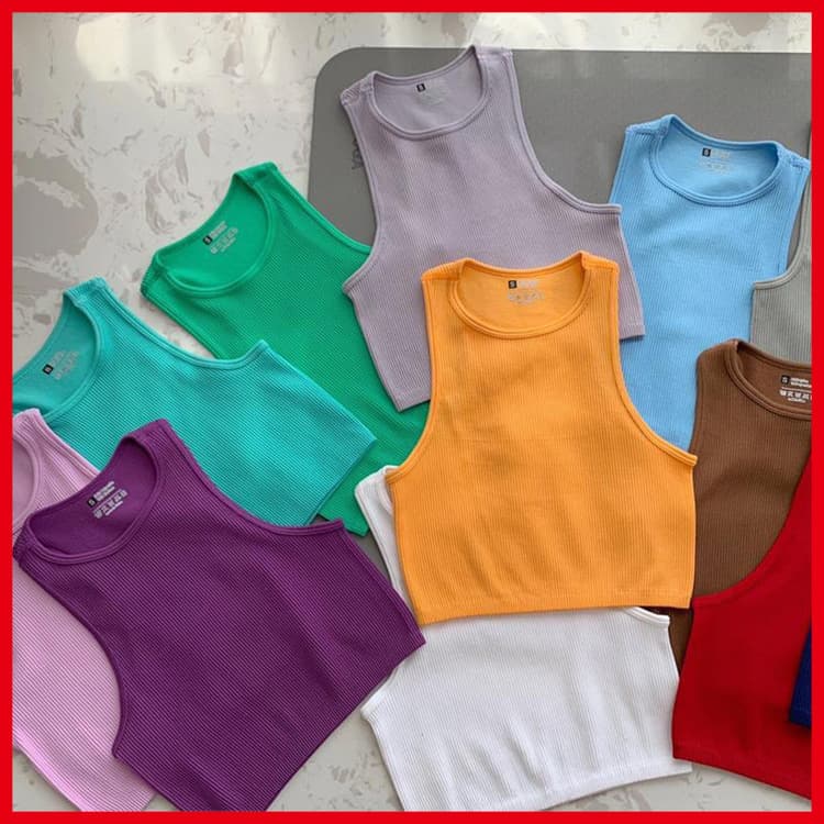 Sleeveless Camisole High-Elasticity Fitness High-Waisted Cropped Quick-Drying Sports Yoga Top Short Top High-Elasticity Quick-Drying