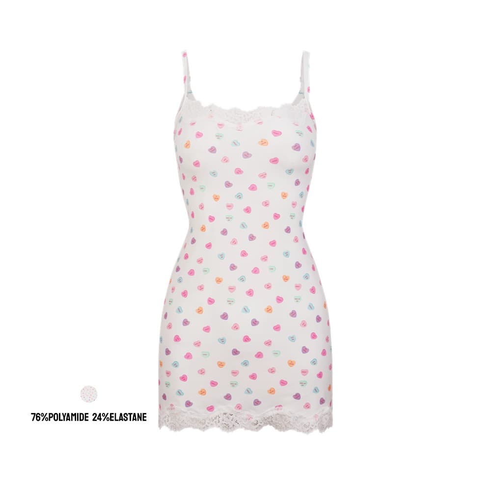 Lace Slip Dress Shapewear Lace Trim Sexy Camisole Bodycon Dress SKIM* Style