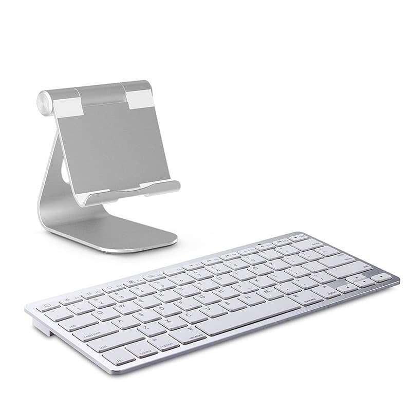 Aluminum Alloy Tablet Stand with Adjustable Angle, Universal Desktop Riser for Phones