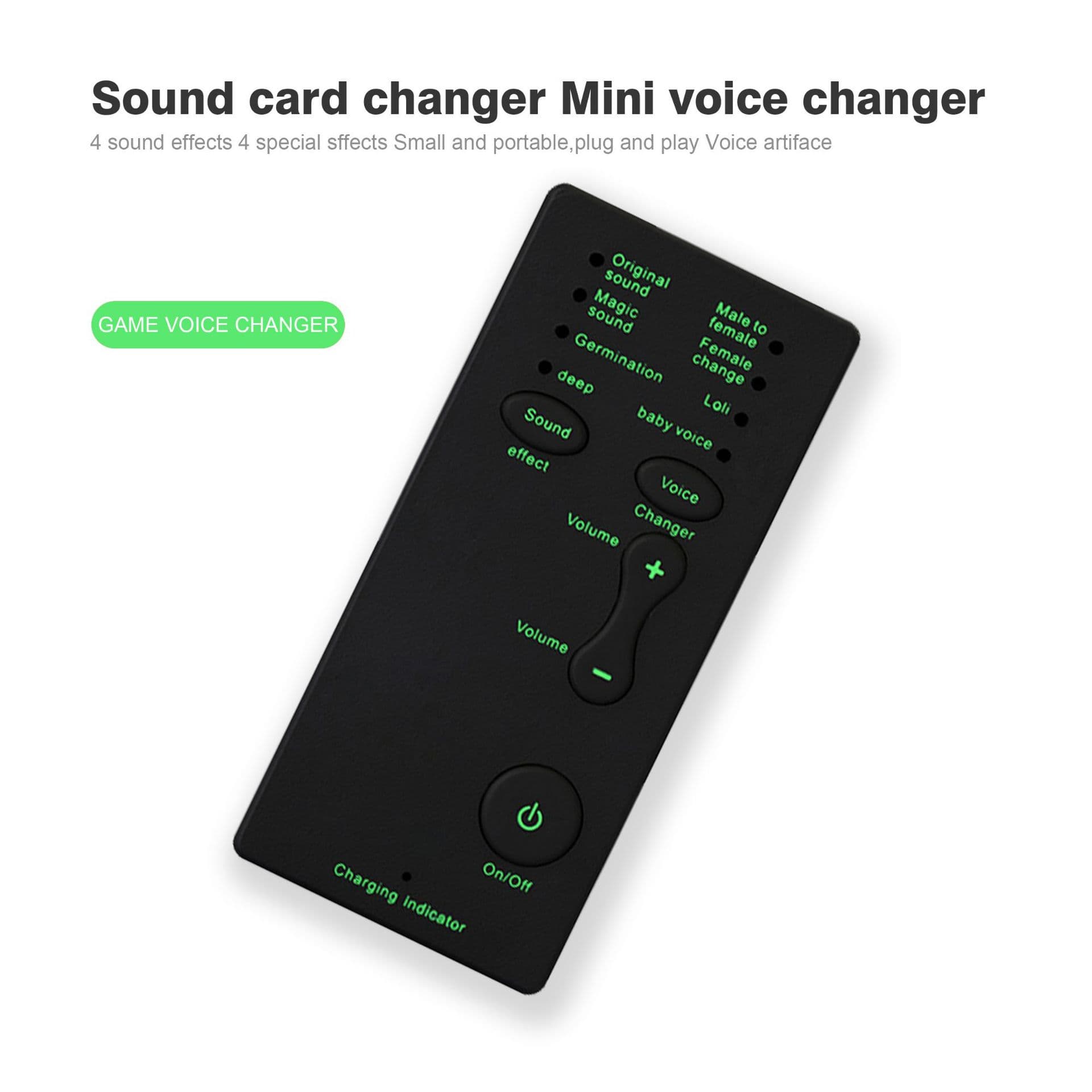 New Mobile Voice Changer Portable Sound Card for Anchor Live Streaming, Karaoke, Gaming Voice Changing, and Shouting Tools