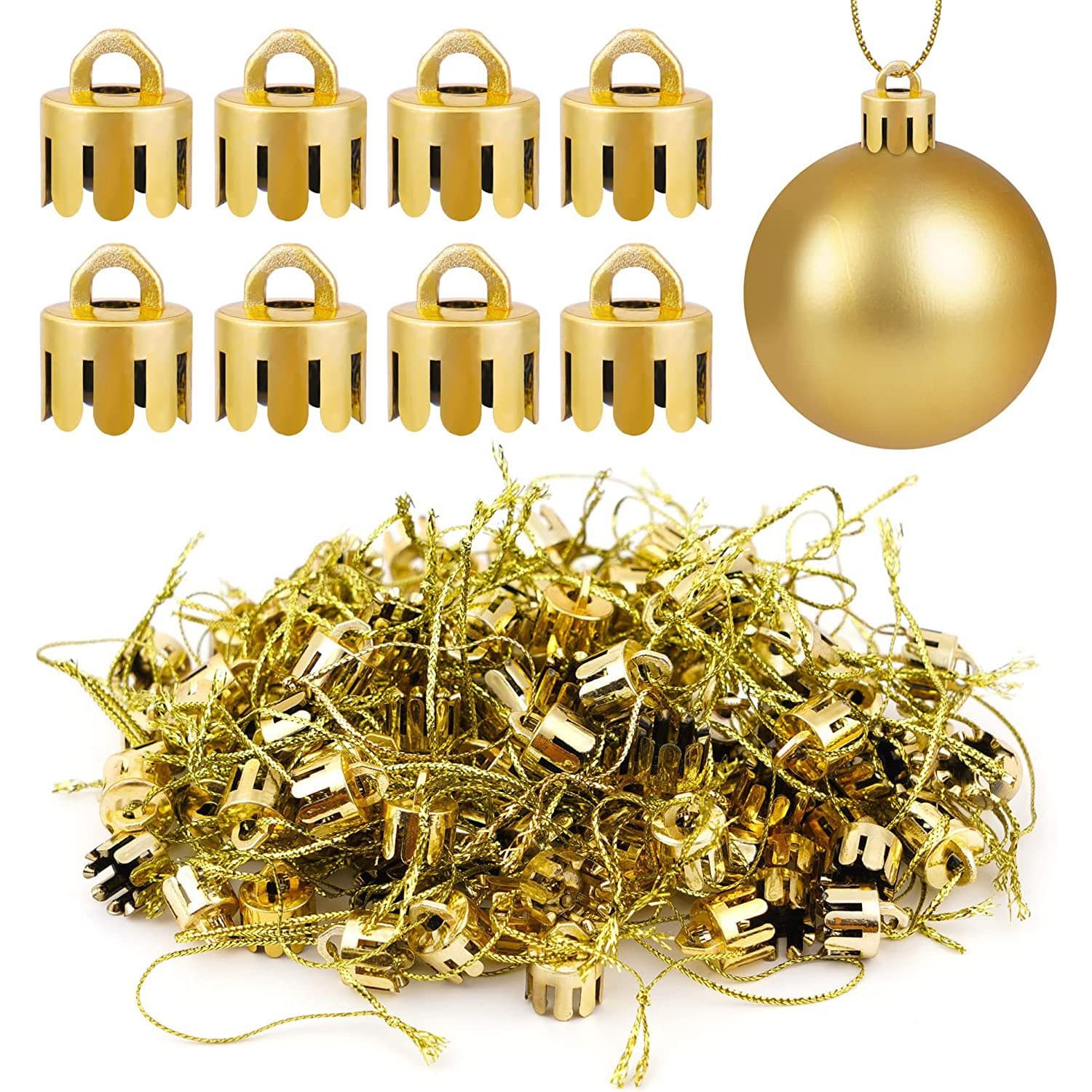 Factory spot electroplated Christmas ball hat, plastic ball card cap, Christmas ball sling, handmade DIY ball accessories
