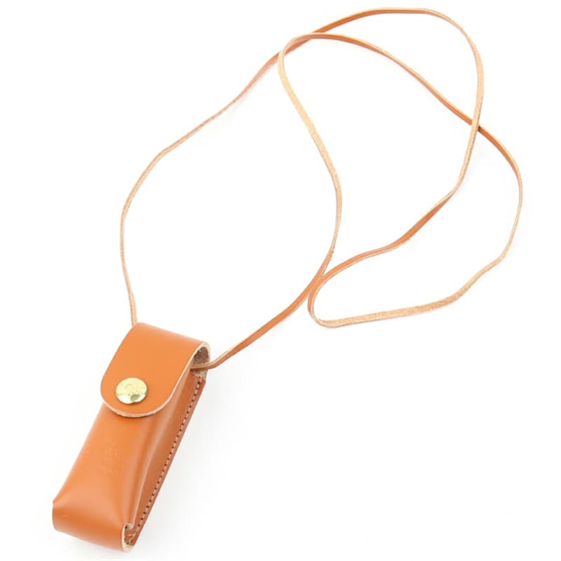 New Necklace Style Leather Lipstick Case, Portable Gift Lipstick Pouch with Neck Strap