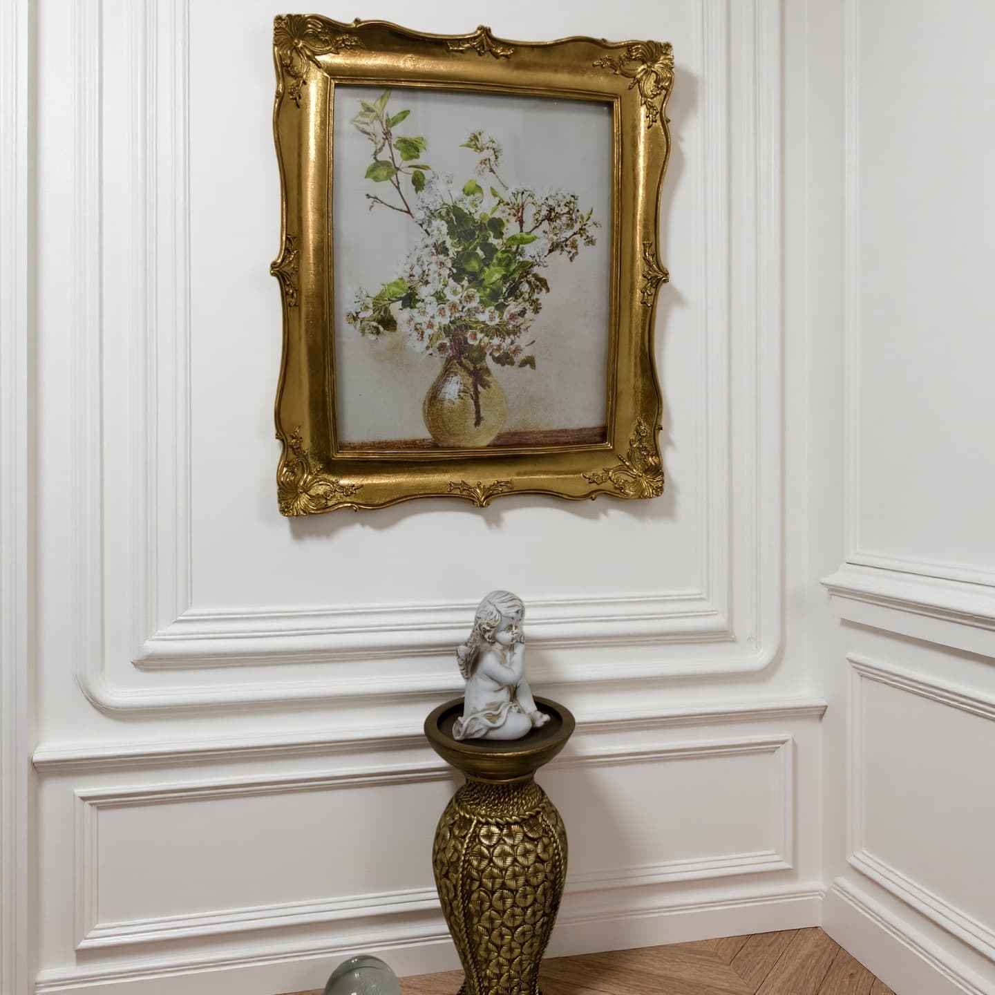 Vintage Resin Photo Frame Baroque Ornate Classical Picture Frame French Creative Wall-Mounted Green Tabletop Display