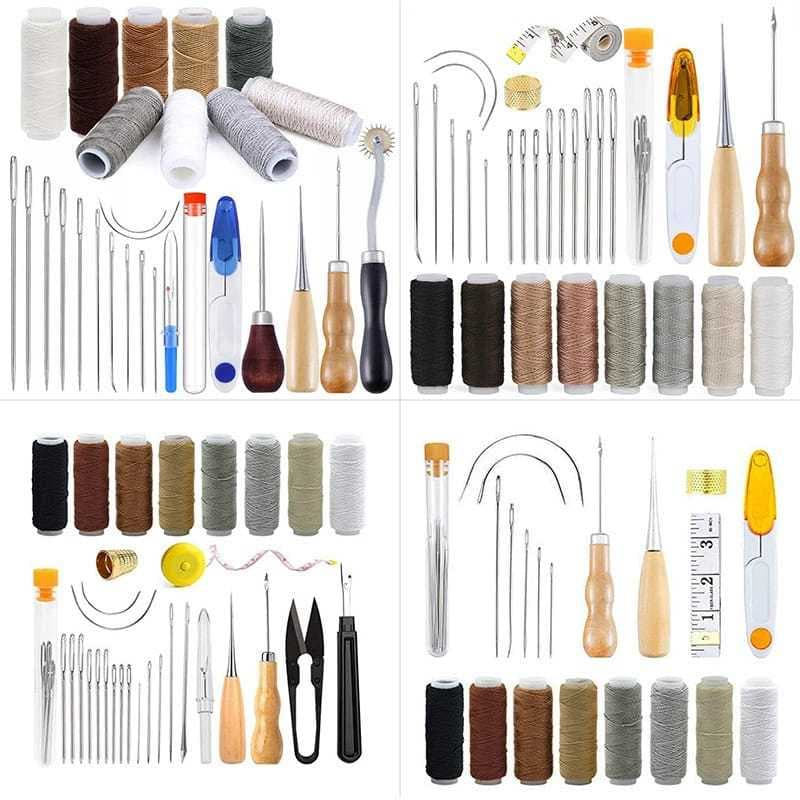 Cross-border same style leather sewing kit 33Pcs hand sewing set handmade DIY leather goods making hand sewing tools leather