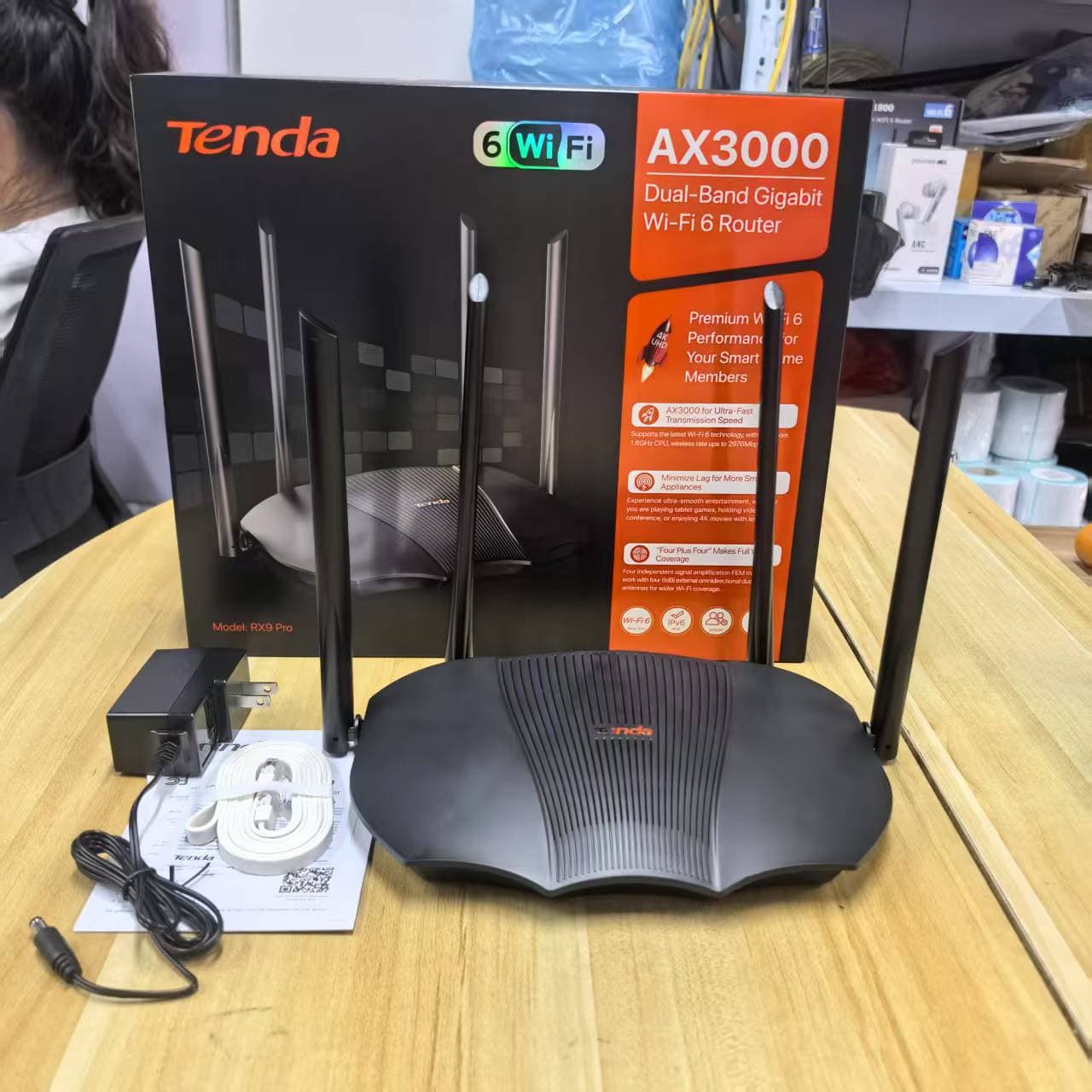 Tenda English Router RX9PRO Wireless WiFi6 Gigabit AX3000 Dual Band English Router
