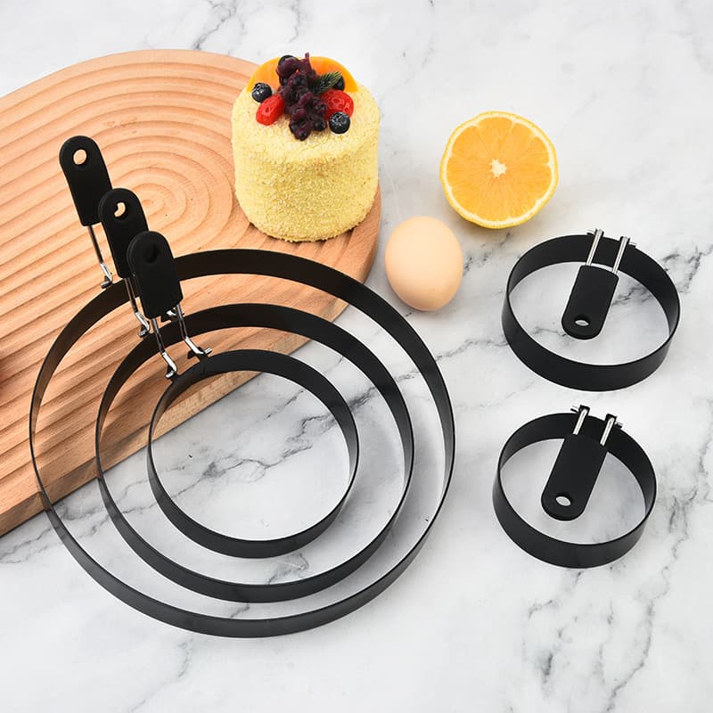 Factory Wholesale Stainless Steel Egg Frying Pan, Household Round Egg Frying and Steaming Poached Egg Mold, Kitchen Baking Tool