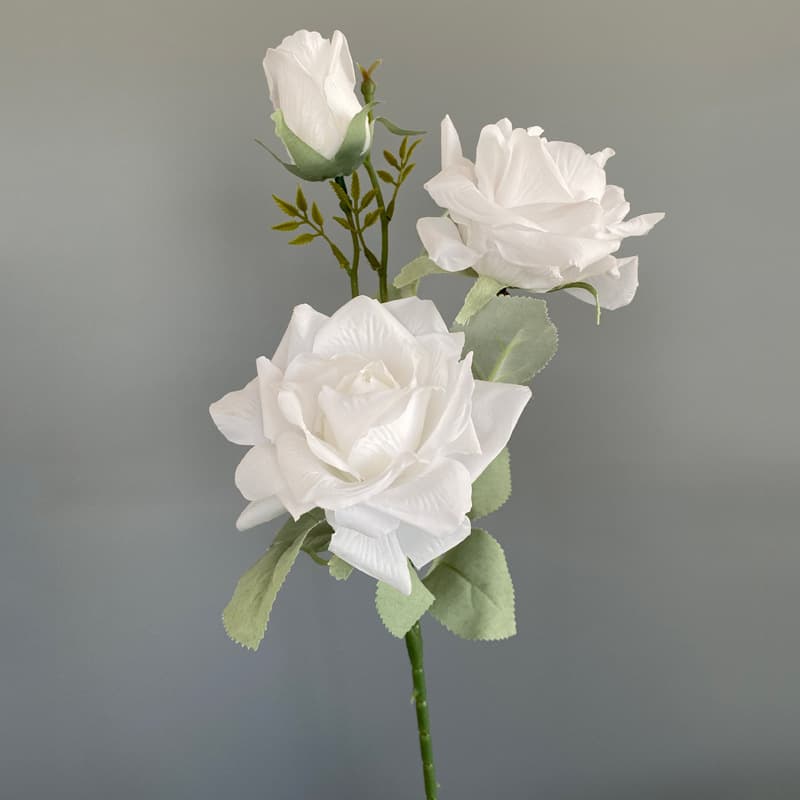 Artificial Three-Head Rose Home Wedding Decoration Shaping Flowers Rose Three-Head Corner Rose Vase Flowers