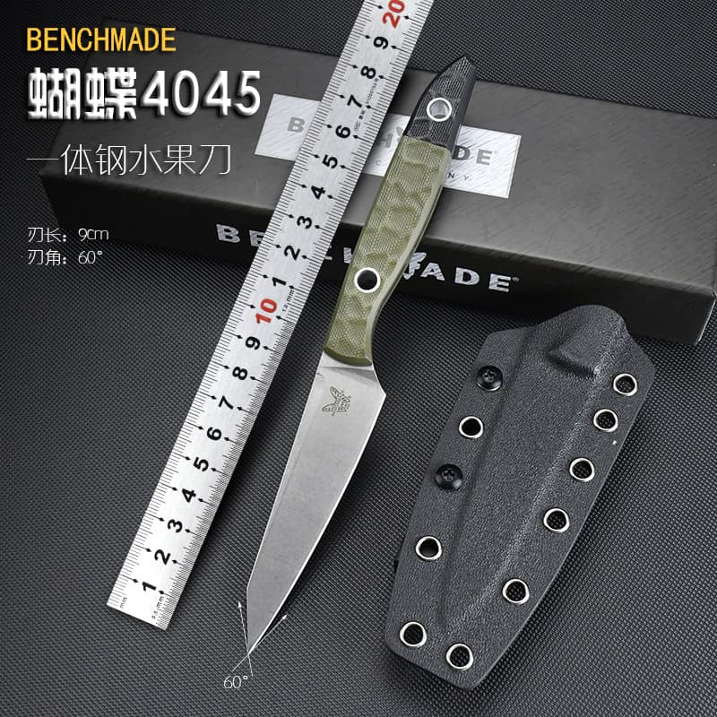 New Cross-Border Butterfly 4045 Outdoor Fixed Blade Knife, G10 Handle Anti-Slip Survival Knife, Tactical Knife, Sharp Utility Knife