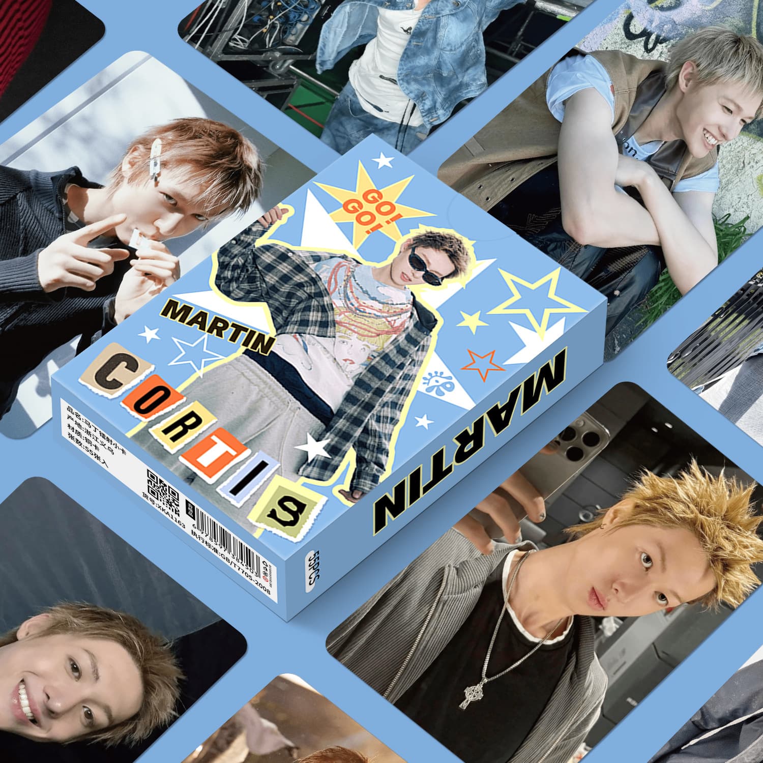 55 pieces of men's group CORTIS member MARTIN Martin laser photo card peripheral support LOMO card in stock
