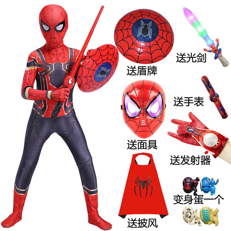 Spider-Man Kids Costume Jumpsuit Boys Halloween Cosplay Outfit