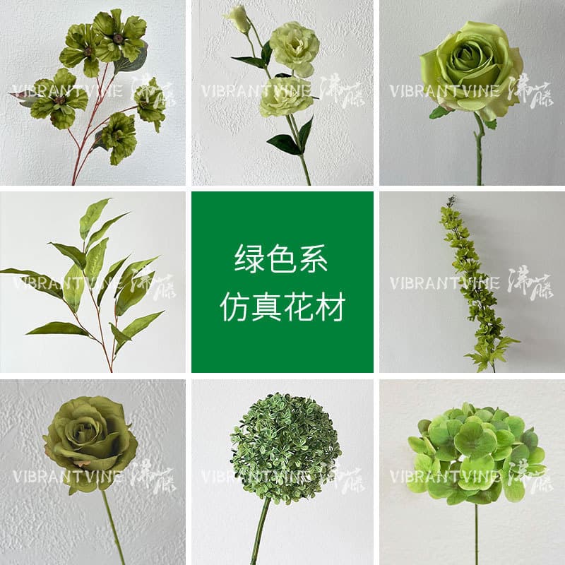Green Artificial Plants Forest-Style Wedding Hall Decoration Fake Flowers Artificial Flowers Wedding Artificial Leaves Plants Flower Wall