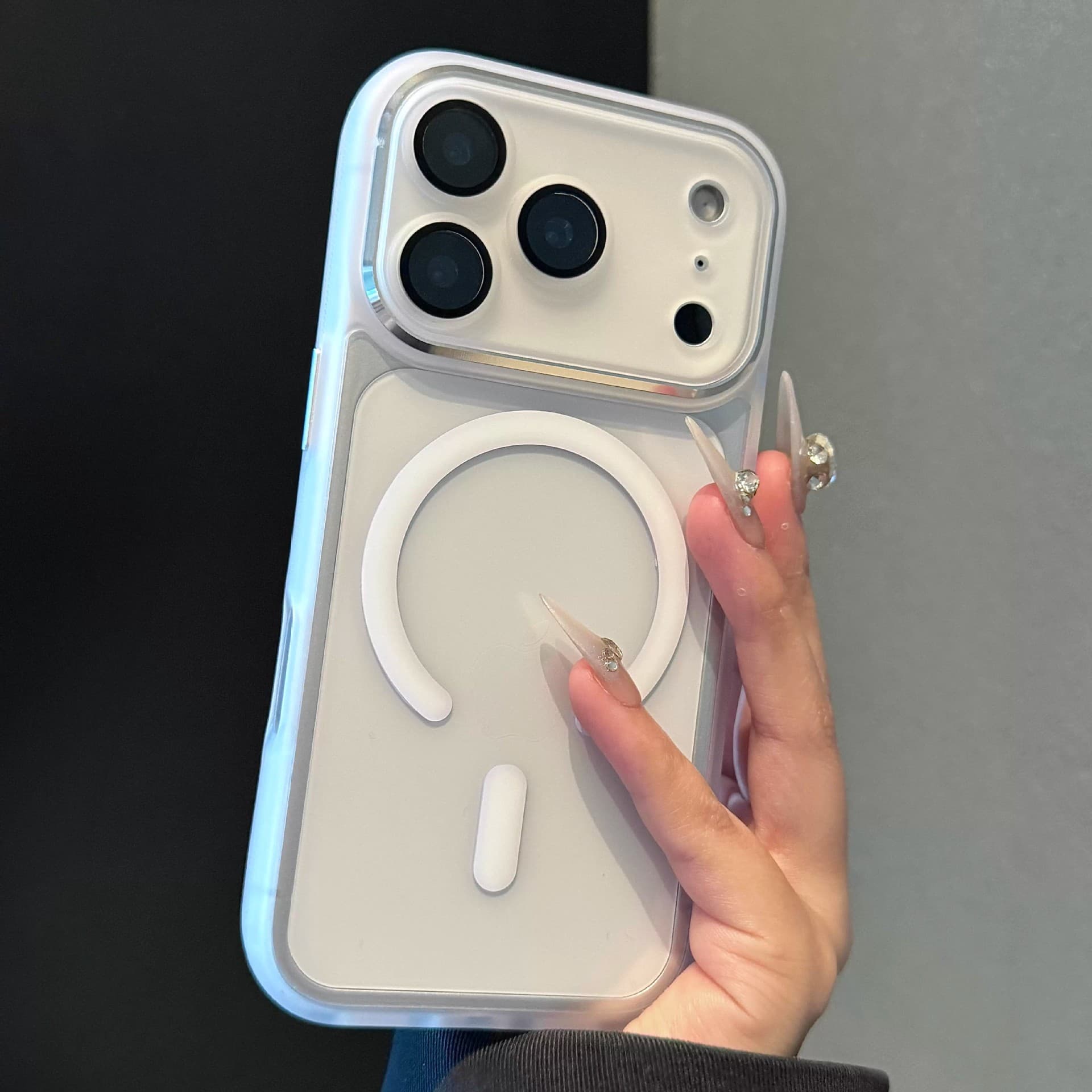 Compatible with iPhone 17 Pro Max Magnetic Charging Case, iPhone 16 Pro Max Full Coverage Lens Film Protective Case