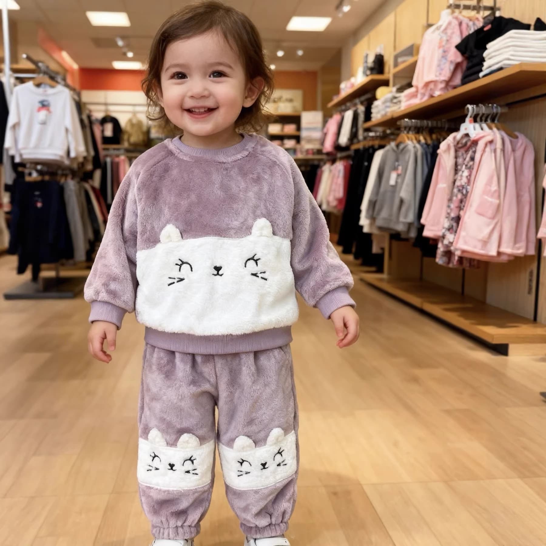 Export surplus children's clothing fall/winter long-sleeve top and pants set, casual two-piece set for boys and girls