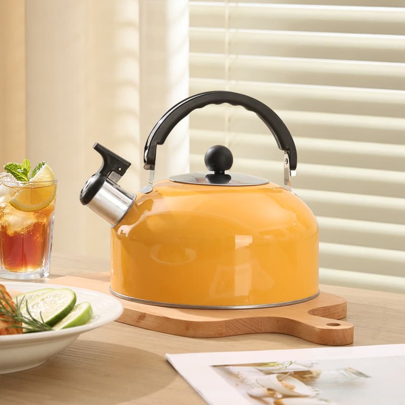 Stainless steel chime kettle cross-border color flat bottom kettle kettle large capacity household kettle hemispheric kettle