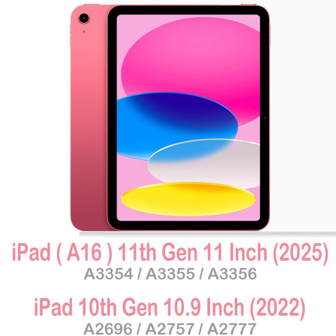iPad Air 11 Tri-Fold Transparent Acrylic with Pen Holder Tablet Case iPad 11th Gen Case Anti-Drop Storage