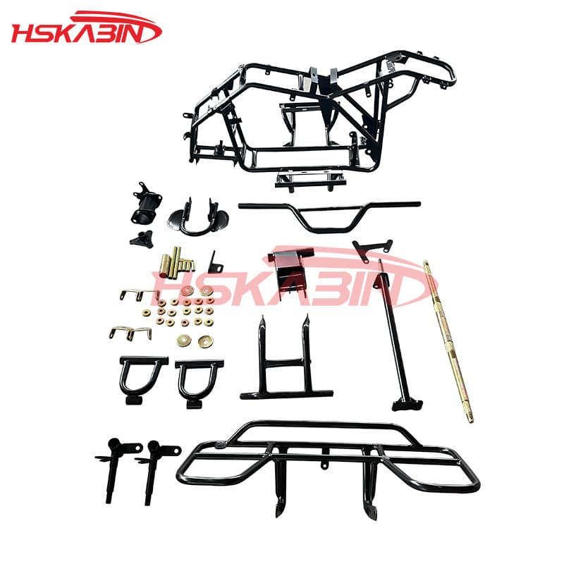 Suitable for ATV Small Dinosaur Vehicle Rear Axle Flat Fork Rocker Arm Protection Frame Fixed Seat Rear Axle Frame Pedal