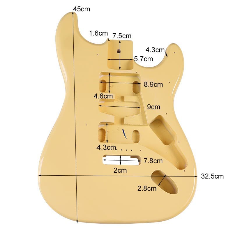 Electric Guitar Body Modification DIY Electric Guitar Body Accessories Light Yellow Gloss Guitar Instrument Parts