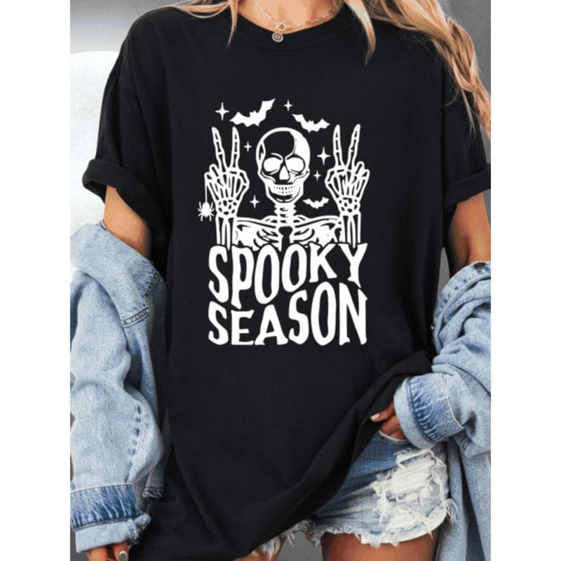Cross-border EU Size Pure Cotton T-Shirt Halloween Edition Blooper Tees
