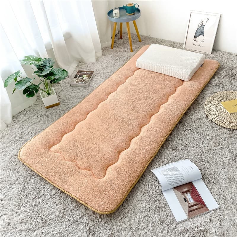 Thickened Student Dormitory Mattress Tatami Lamb Fleece Single Bed Mattress for Napping, All-Season Use, Bunk Bed Compatible, Foldable