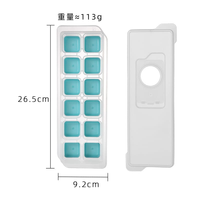 Wholesale Ice Cube Tray Mold Ice Cube Maker Household Self-Made Ice Cube Tool Commercial 12-Cell Square Plastic Ice Tray