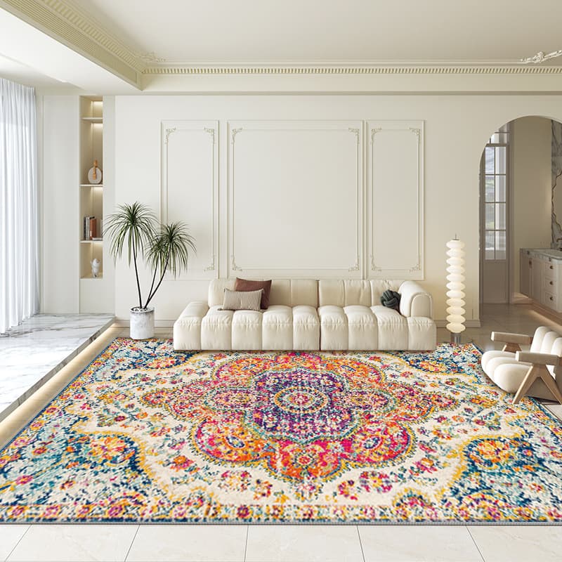 Amazon Retro Persian Carpet Bohemian Ethnic Style Living Room Carpet Bedroom Bedside Rug Entry Door Mat