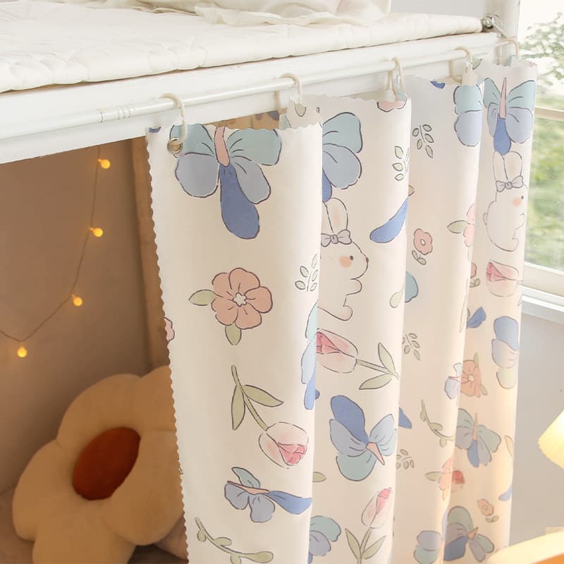 Free shipping on one item. Blackout bed curtain suitable for bunk beds in student dormitories. University dormitory bed curtain fabric for girls.