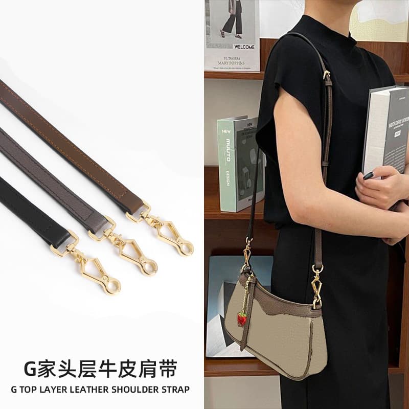 Genuine Leather Replacement Adjustable Shoulder Strap for Gucci Horsebit 1955 Bag, Crossbody Strap Accessory