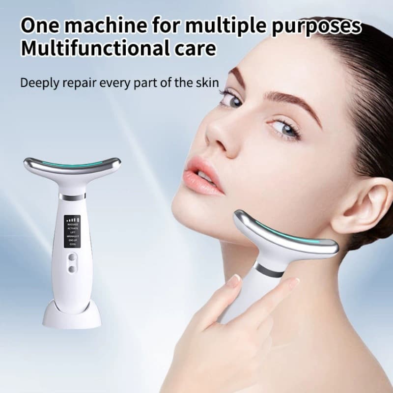 Cross-Border Hot Selling Ice Therapy Neck Firming Device, Reduces Neck Lines, Neck Care Massage, Lifting and Tightening, Removes Nasolabial Folds, Beauty Device
