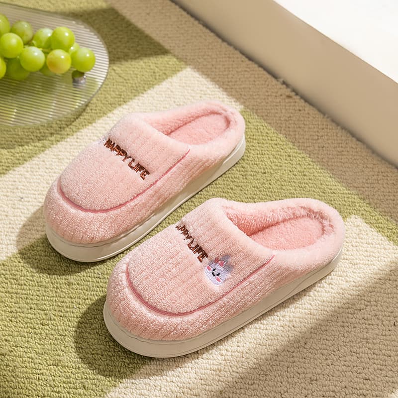 In Stock Cotton Slippers for Women, Autumn/Winter Indoor Warm Home Slippers, Couples Slippers for Men, Winter Home Shoes Factory Direct