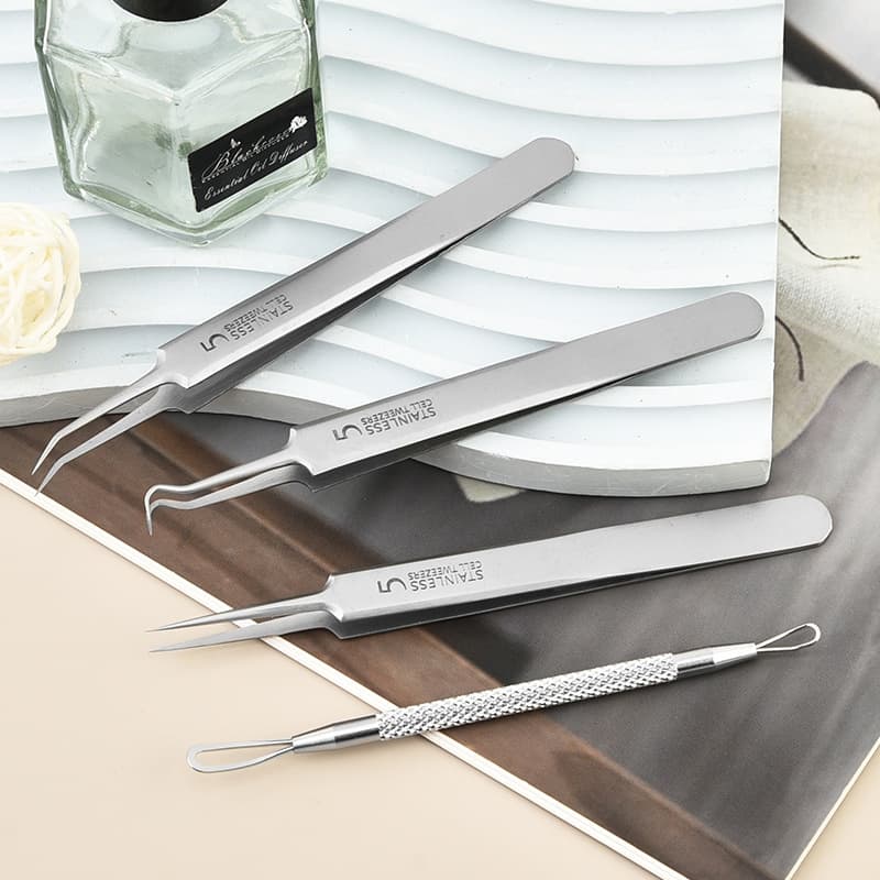 AA Grade No.5 Claw Ultra-Sharp Sandblasted Acne Needle Cell Claw Stainless Steel Blackhead Claw Pimple Beauty Set