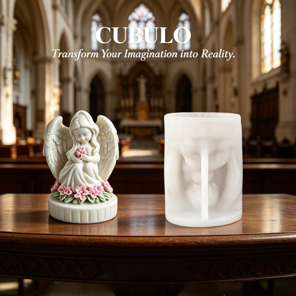 Cross-border Angel Silicone Mold for Aromatherapy Candles, Plaster DIY Decoration Mold
