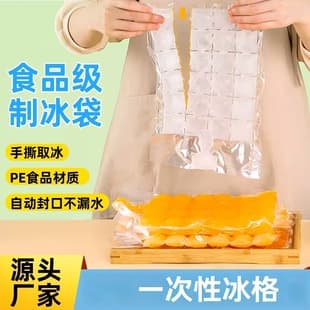 Disposable Ice Maker Tool, Food-Grade Ice Cube Mold with Self-Sealing, Freezer Ice Tray