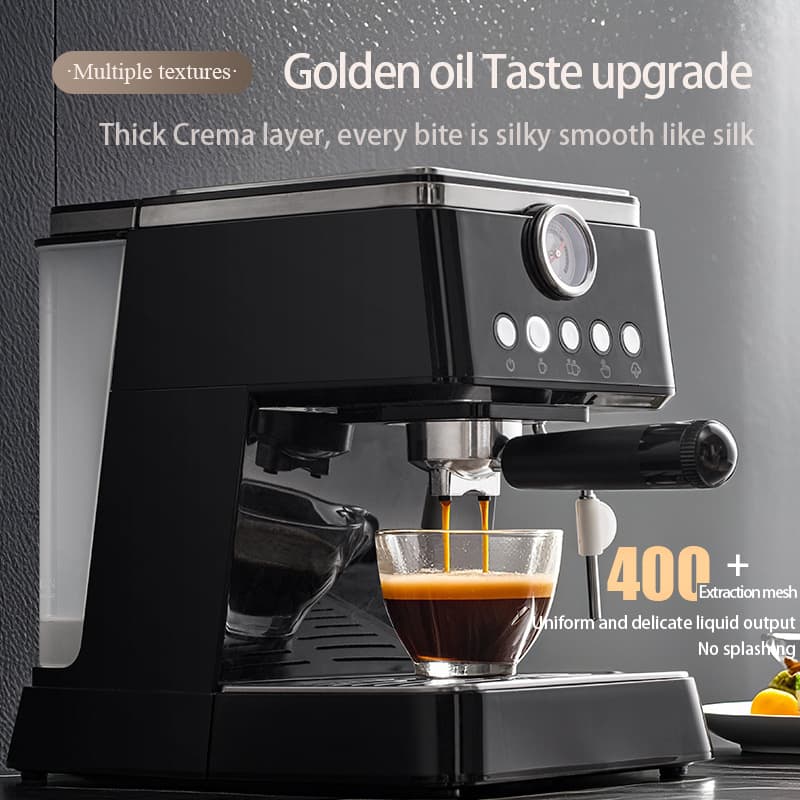 Cross-border Italian Espresso Machine One-Key High-Pressure Extraction Home Semi-Automatic Coffee Machine Milk Frothing Pump Pressure Coffee