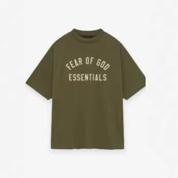 Essentials Fall24 BACK TO SCHOOL Collection Jersey Crewneck Tee Log