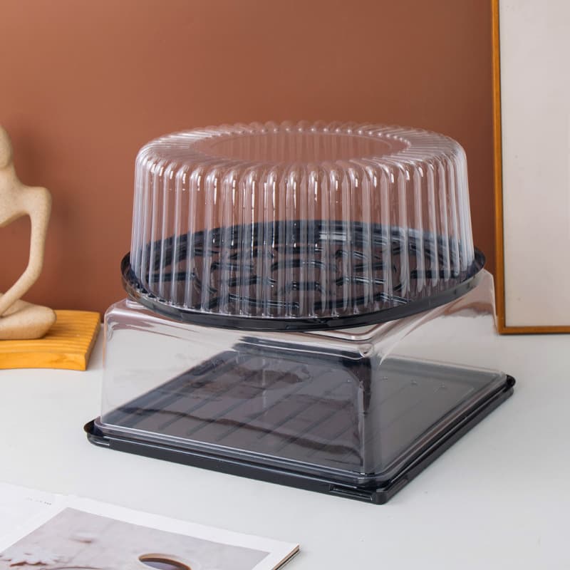 12-inch birthday cake box transparent round packaging box baked dessert chiffon mousse croissant egg tart packaging box