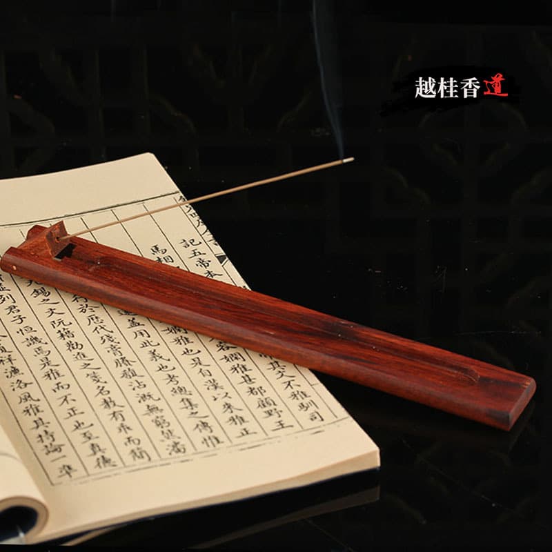 Vietnamese Rosewood Folding Incense Holder, Red Wood Foldable Incense Plate for Sandalwood and Agarwood Stick Incense, Wooden Incense Tool, Factory Wholesale