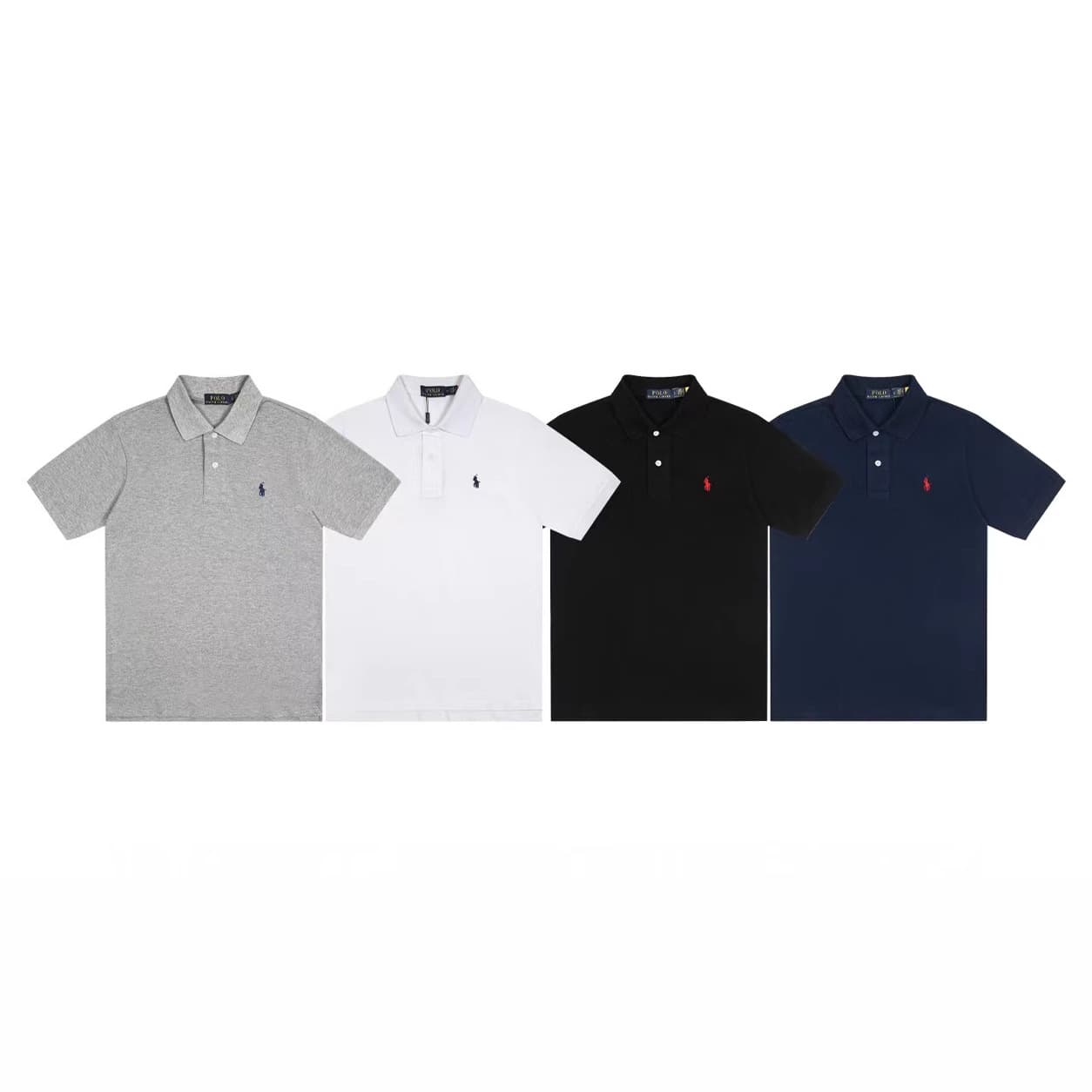 Cross-border Raff classic pony label lapel pique cotton Paul RL business casual polo shirt men's short-sleeved T-shirt