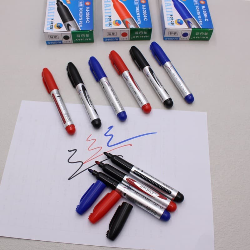 Oil-based large-head marker pen affordable large-capacity single-head logistics express marking pen black red and blue marker pen