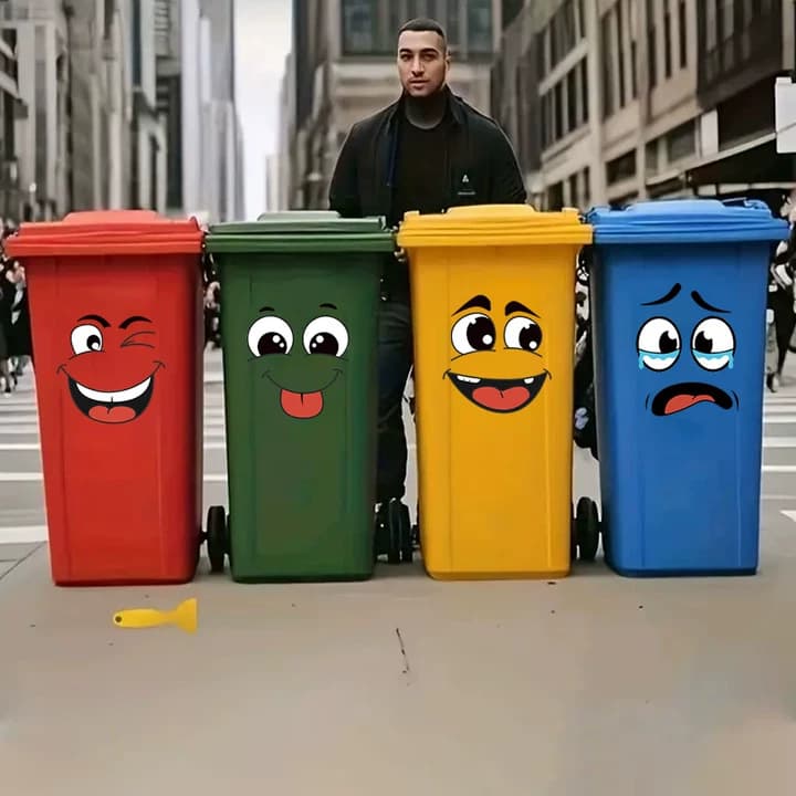 Authentic emoticons temu10W+ (4 images/sets of cute smiley faces, funny trash cans, and toilet stickers available for dropshipping).