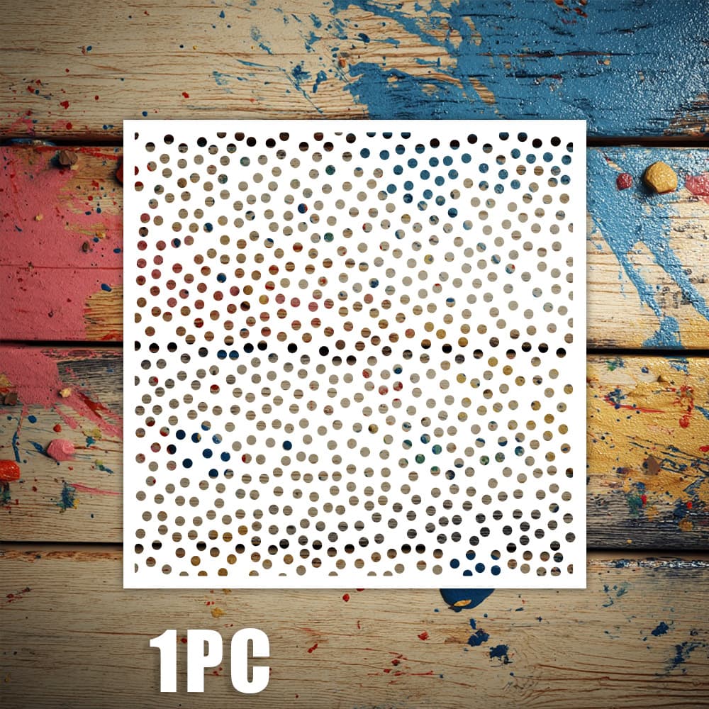 Painting Stencils Dot Background Patterns Cross-Border Hot-Selling Dropshipping Painting Hollow Stencils Wall Painting Journal Decoration Masking