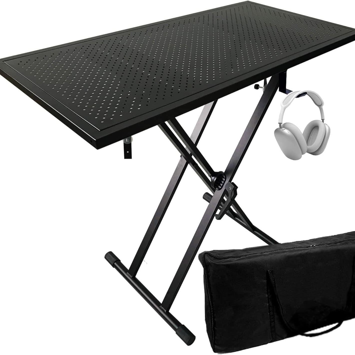 JILLSKY DJ Desktop Stand Audio Mixer Stand Portable Booth - 35 in x 17.3