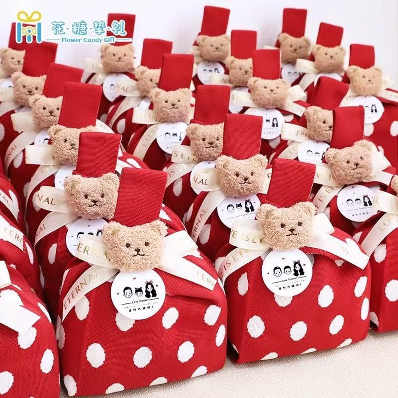 New high-weight, thickened knitted tote bag/wrist bag/gift bag